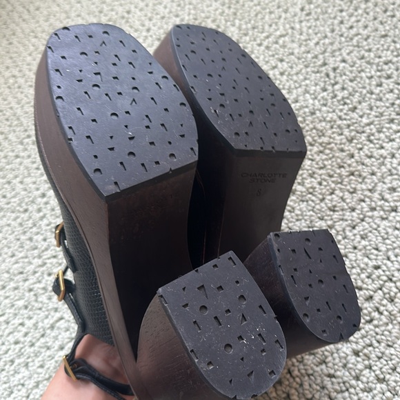 Charlotte Stone GAEL black slingback platform Mary Jane’s 8 - Picture 4 of 4